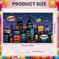 thumbnail image 2 of Hero Banner Colorful Design City Night Banner Party Backdrop for Birthday Party Baby Shower Photography Background, 2 of 9