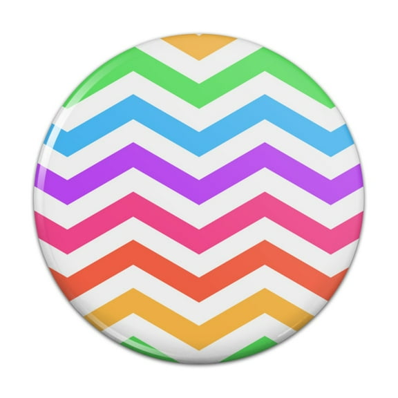 Rainbow Chevrons Zigzag Pattern Pinback Button Pin