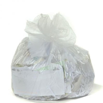 Plasticplace Sacs Poubelles de 8 Gallons – 8 Microns – Poubelles à Haute Densité Transparentes – 24''x 24'' (1000 Count)