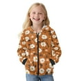 thumbnail image 3 of Xixirimido White Daisy Brown Printed Boys Girls Hoodies Teens Hooded Sweatshirt with Pocket Kids Long Sleeve Fashion Pullover Graphic Design Jacket for Fall Winter for 9-11 Years, 3 of 8