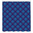 thumbnail image 3 of Ambesonne Navy Plaid Shower Curtain, Classical Fashion Motif, 69"Wx75"L, Dark Indigo Sea Blue, 3 of 3