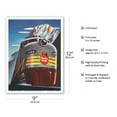 thumbnail image 2 of Canadian Pacific Railway Company - CP FP9A 4040 Diesel Locomotive Train - CPR Logo Beaver Shield - Vintage Travel Poster by Peter Ewart c.1950 - Master Art Print (Unframed) 9in x 12in, 2 of 4