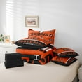 thumbnail image 4 of Erosebridal Sports Bedding Sets Queen Size Teens, American Football Comforter Sets with Sheets, Black Orange, Cincinnati, Lightweight 7pcs, 4 of 5
