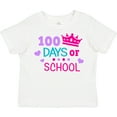thumbnail image 3 of Inktastic 100 Days of School in Pink and Purple with Crown Girls Toddler T-Shirt, 3 of 5