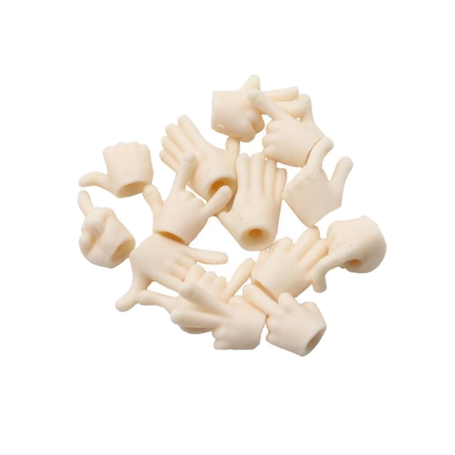 Mini muñecas a escala 1/12, modelo de mano, partes del cuerpo, figura de muñeca, accesorios de juguete, figura de acción para muñecas, juego de CUTICAT Manos móviles de muñeca