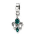 thumbnail image 1 of Crystals from Swarovski Fleur De Lis Dangle Charm 925 Silver Reflection Beads, 1 of 4