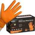 thumbnail image 1 of Guantes desechables TitanFlex ThorGrip Heavy Duty de nitrilo naranja, 1 of 9