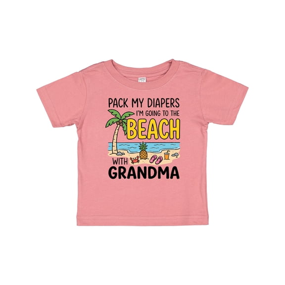 Inktastic Beach Vacation with Grandma Boys or Girls Baby T-Shirt