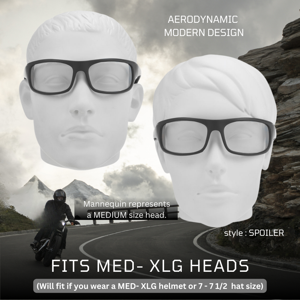 Bikershades Motorcycle Riding Safety Sunglass Foam Padded Large Fit Wind, Dust and Impact Resistant