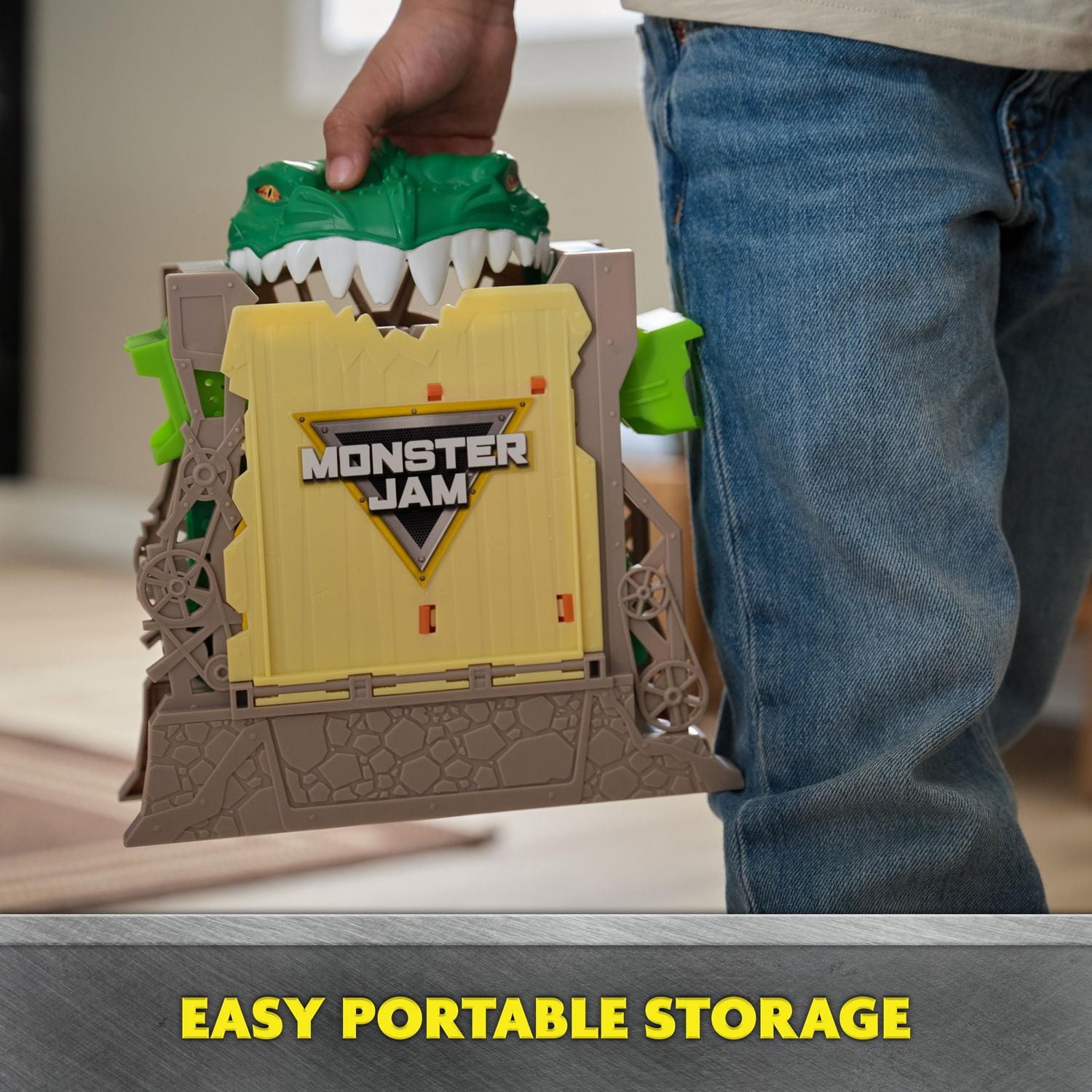 Monster Jam, Dragon Dungeon of Doom Playset, Mini Jams, Exclusive Die-Cast Dragon Monster Truck 1:87 Scale, Kids Toys for Boys Ages 3 and Up