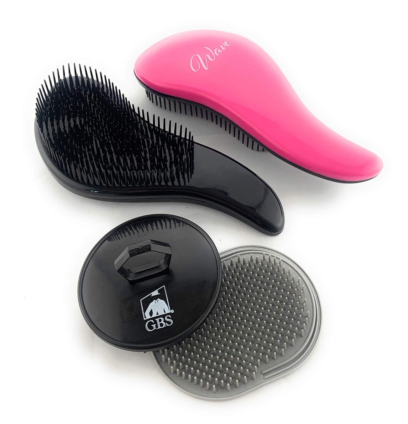 brush hair detangling wet wave thick curly pink dry wavy thin detangler straight professional grey pain 4pk glide thru pets