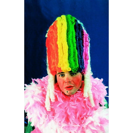 Rainbow Pride Victorian Multi Colored Costume Wig One Size