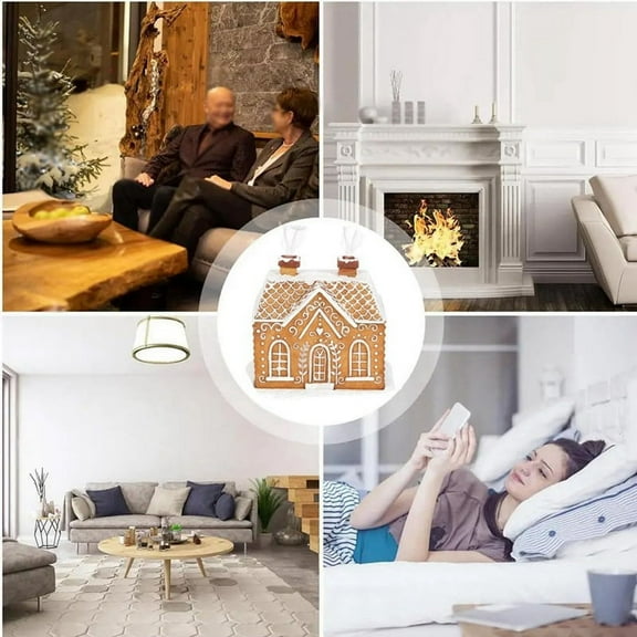 1PCS Gingerbread House Incense Burner, Resin Incense Burner, Christmas Incense Burner,Home Chimney Decorations