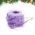 thumbnail image 2 of Tineasur Premium Violet Polyester Wedding Ribbon Band for DIY Bouquet and Party, 2 of 6