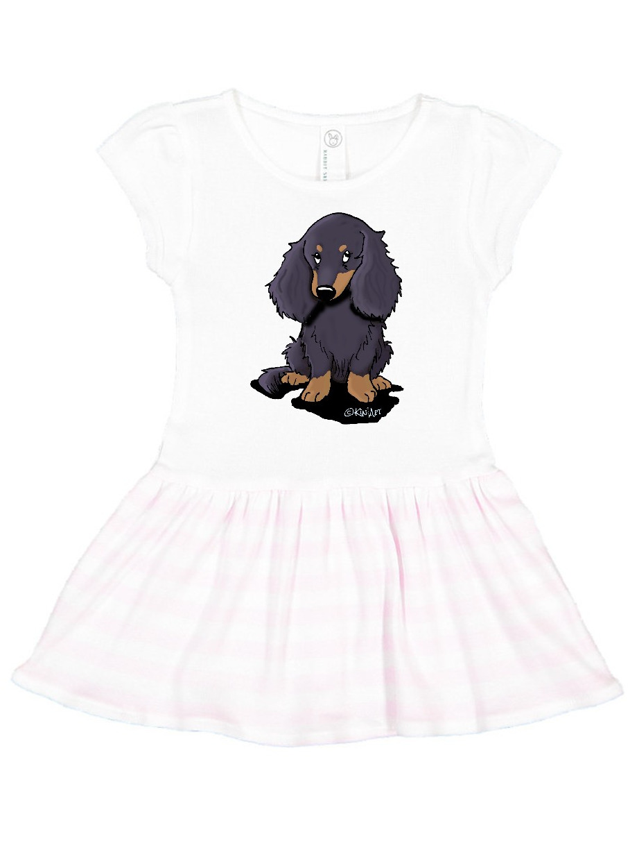 INKtastic Longhaired Dachshund Toddler Dress KiniArt