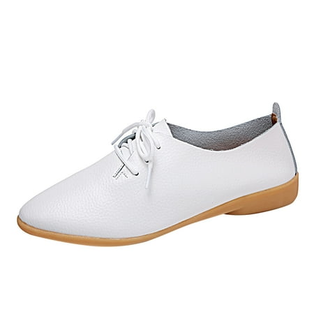 KELINFONG Women s Shoe Lace up Low Flat Heel Oxfords Formal Dress Business Work Office Shoes