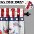 thumbnail image 3 of American 4th of July Kitchen Curtains Valances and Tiers Set for Windows, Patriotic Independence Memorial Day Bathroom Window Curtain Valance 3 Piece Sets,Kitchen Decor for Living Room,54''x 36'', 3 of 6