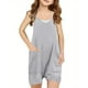 thumbnail image 1 of Odeerbi 5-14 Años Niñas Traje de Verano Lindo Color Sólido Camisola Romper Casual Transpirable Cómodo Combinados Pantalones Cortos Con Bolsillos, 1 of 5