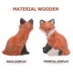 thumbnail image 3 of Figura de animal, estatua de zorro, escultura de madera, artesanía, adorno de escritorio para el hogar, decoración de oficina, 3 of 8