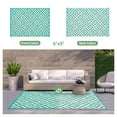 thumbnail image 4 of DEORAB Outdoor Rugs Waterproof Plastic Straw Mat 6'x9' Reversible for RV Patio Deck Beach Lake Green & Beige White, 4 of 5