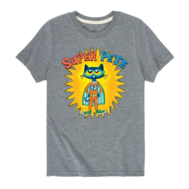 Pete The Cat Super Pete Wyellow Burst Toddler And Youth Short Sleeve Graphic TShirt