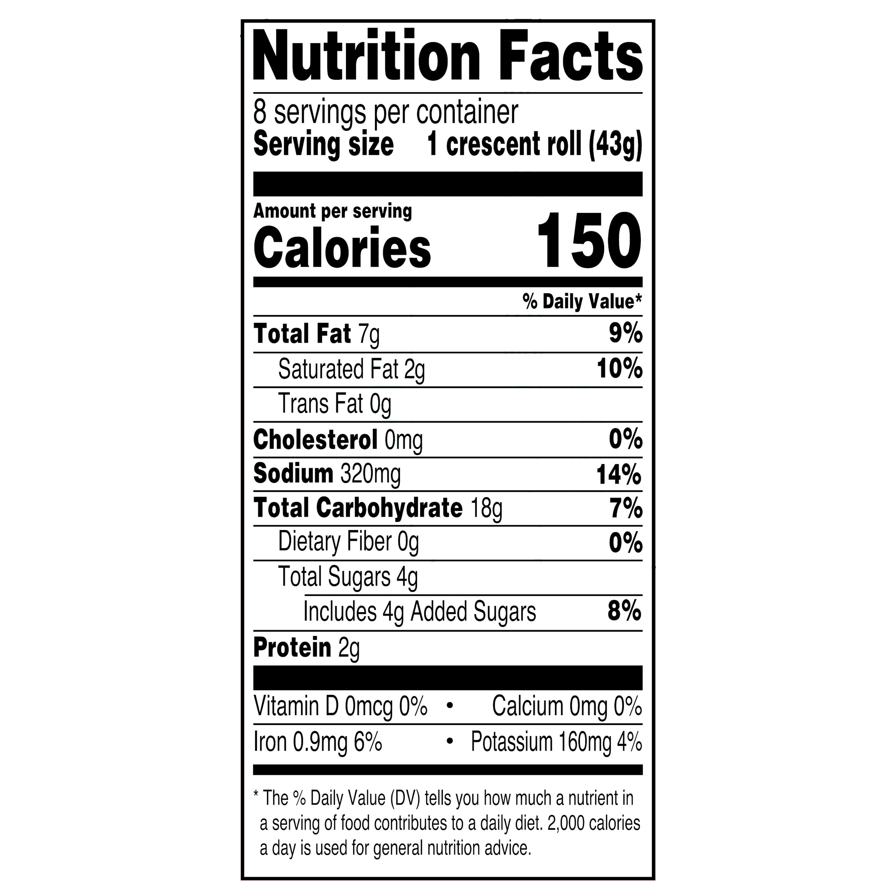 Great Value Big & Buttery Crescent Rolls, 12 oz, 8 Count