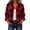 Wine, variant on Yifymode Cropped Jacket Women Fall Outwear Button Down Plaid Trendy Cropped | Plaid Jacket Women, Gingham Shackets Coats Petite, Fashion