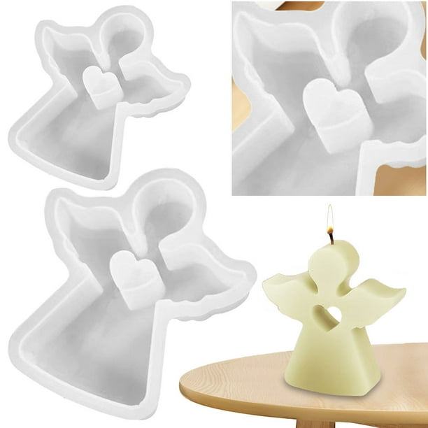 Moldes Silicona para Velas Fundición Molde Vela Hecho A Mano Ángel Bricolaje Multifunción Regalos Liberación Rápida Amigos