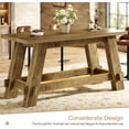 thumbnail image 6 of Finmind 63-Inch Bar Table with Footrest, Rectangular Counter Height Pub Table, Industrial Tall High Top Home Bar Unit for Kitchen, Dining, Working, Rustic Brown, 6 of 8