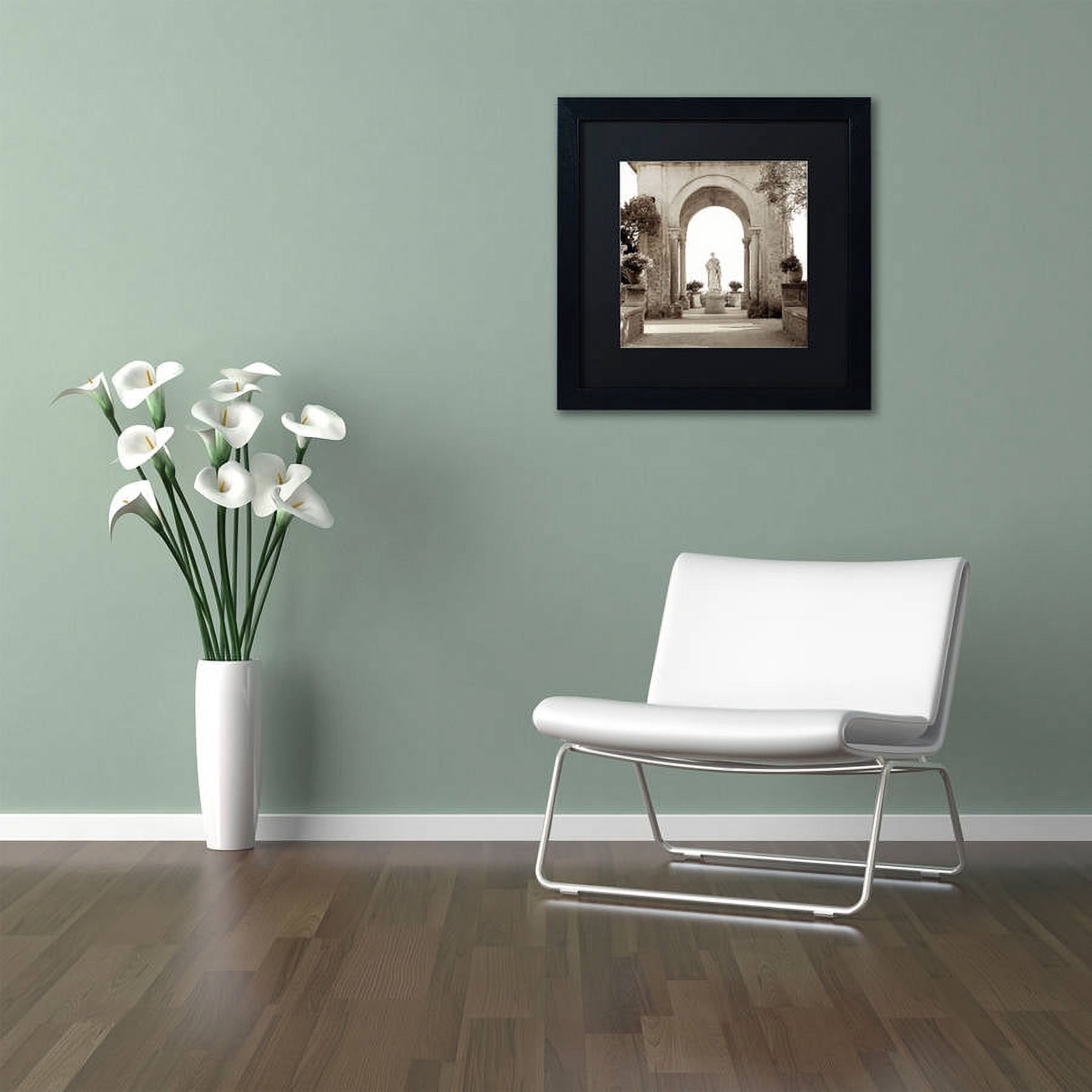 Trademark Fine Art "Giardini Italiano VIII" Canvas Art by Alan Blaustein, Black Matte, Black Frame