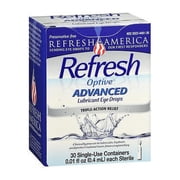Refresh Optive Advance Triple Action Optical Drops, Unisex, 30ct, 5-Pack