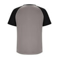 thumbnail image 4 of Fanxing Raglan Sleeve Tshirts for Women Slim Fitted Baseball Tees Shirts Stretchy Summer Athletic Workout Tops Gray,L, 4 of 7