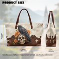 thumbnail image 6 of ZUXONGSY Raven Skull Rose Print Tote Bag for Women Casual Top Handle Tote Bag Lightweight Weekender Bag with Zipper for Daily Use Business, 6 of 6