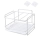 thumbnail image 1 of Esponja Rejilla de drenaje para fregadero de cocina, cuenco, soporte para trapo, cesta hueca para colgar en la pared, con bandeja, color blanco Inevent HA004832-01, 1 of 2
