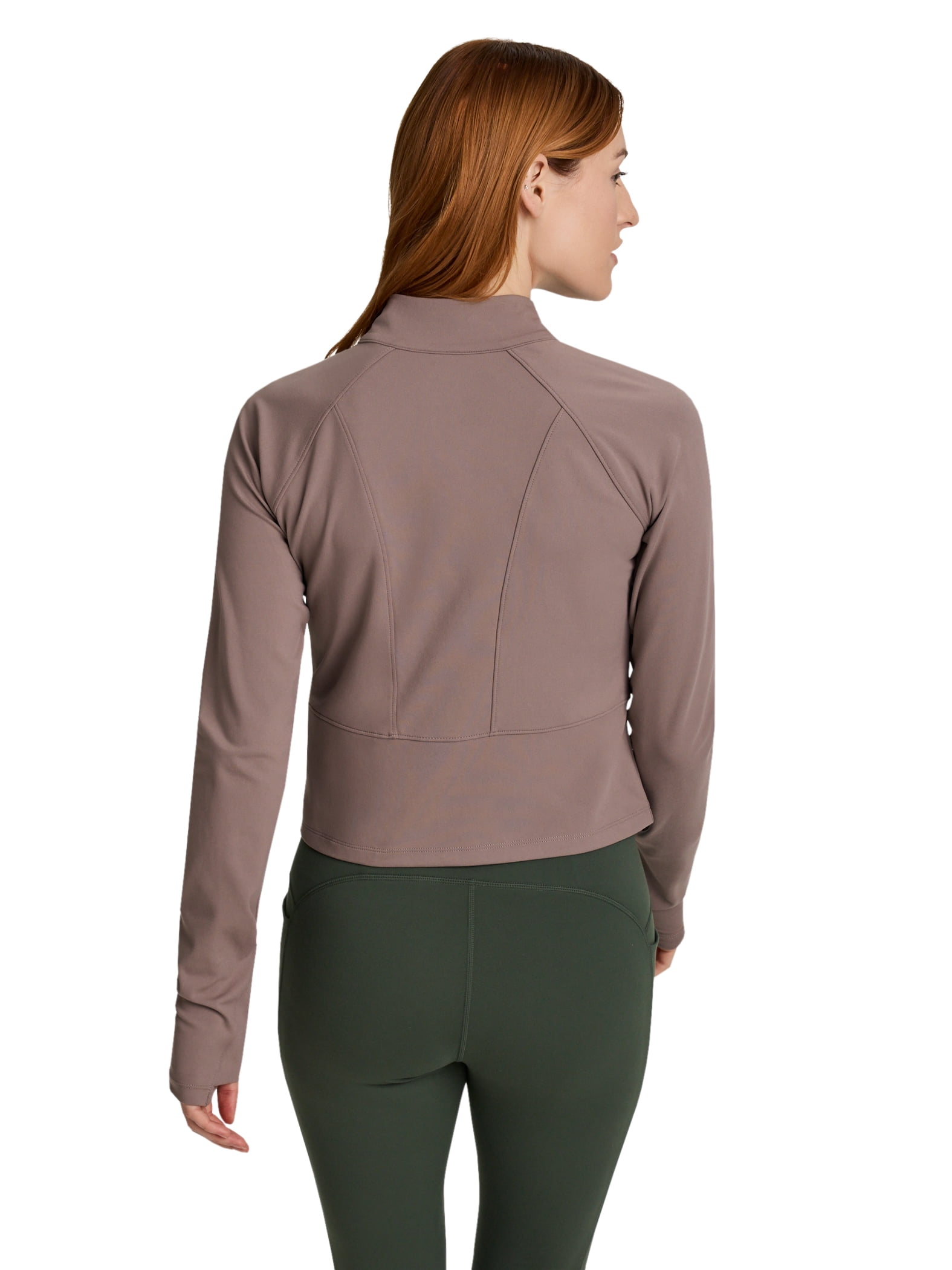 Reebok Women's Reflex Cropped Full Zip Performance Jacket, Sizes XS-4X