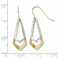 thumbnail image 2 of Beautiful Leslie's 10K Two-tone D/C Shepherd Hook Dangle Earrings, 2 of 2