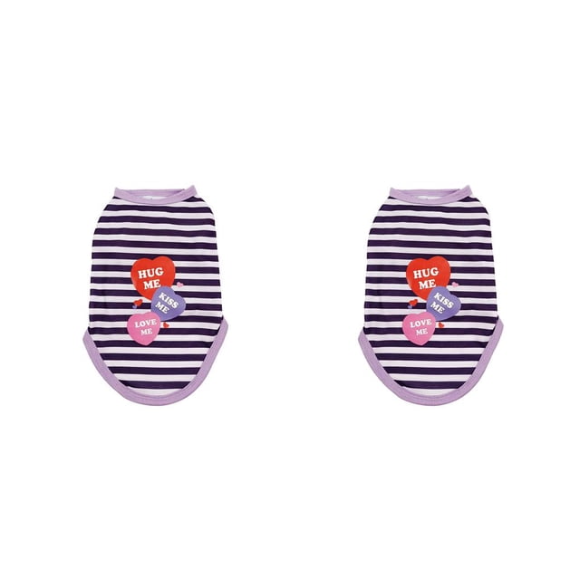Methold chalecos a rayas para mascotas con letras 2Conjunto Violeta SG