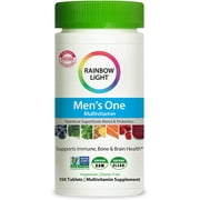 Rainbow Light Men’s One Multivitamin for Men, with Vitamin C, Vitamin D, & Zinc for Immune Support, Clinically Proven Absorption of 6 Key Nutrients, Non-GMO, Vegetarian & Gluten Free, 150 Tablets