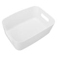 thumbnail image 1 of Panier de Rangement, Large Application Bac en Plastique Blanc Brillant pour Salle de Bain, 1 of 8