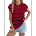 thumbnail image 2 of Sleeveless Sweater Vest Summer Sweater for Women Crewneck Sleeveless Clothes 2025 Trendy Casual Knit Tops Claret M, 2 of 5