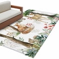 thumbnail image 2 of Spring Forest Animals Area Rug 4'x6', Floral Botanical Trees Washable Non-Slip Rugs, Low Pile Large Carpet for Living Room Bedroom Dining Room Kitchen Office Indoor Mat, 2 of 9