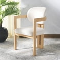 thumbnail image 2 of SAFAVIEH Couture Bellarose Modern Boucle Solid Dining Armchair, Ivory/Natural, 2 of 14