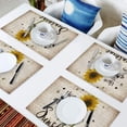 thumbnail image 5 of Sunflower Washable Placemats for Dining Table Set of 4, Sunflower Cute Bee Gnomes Yellow Flower Border Non-Slip Heat Resistant Kitchen Table Mats Farmhouse Placemats, 12x18 Inch, 5 of 6