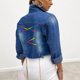thumbnail image 2 of Moda mujer manga larga Tops prendas de vestir vaquero cuello vuelto chaqueta abrigo Pompotops gfhjh14030, 2 of 7