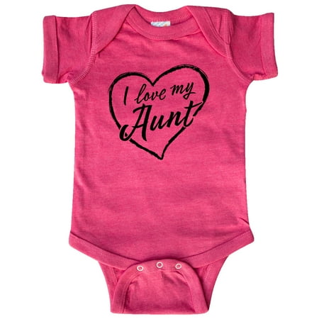 

Inktastic I Love My Aunt in Black Chalk Heart Gift Baby Boy or Baby Girl Bodysuit