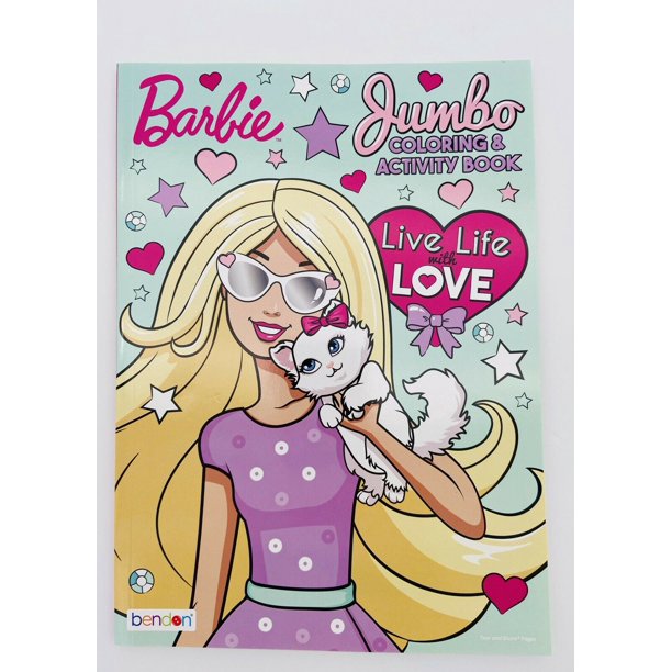 Barbie Jumbo Coloring & Activity Book: Live Life with Love- 1 pc ...