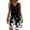 Black, variant on Women's V-Neck Retro Floral Print Sleeveless Sundress Casual Summer Dress with Smocked Back and Tiered Skirt for Picnics,Army Green L