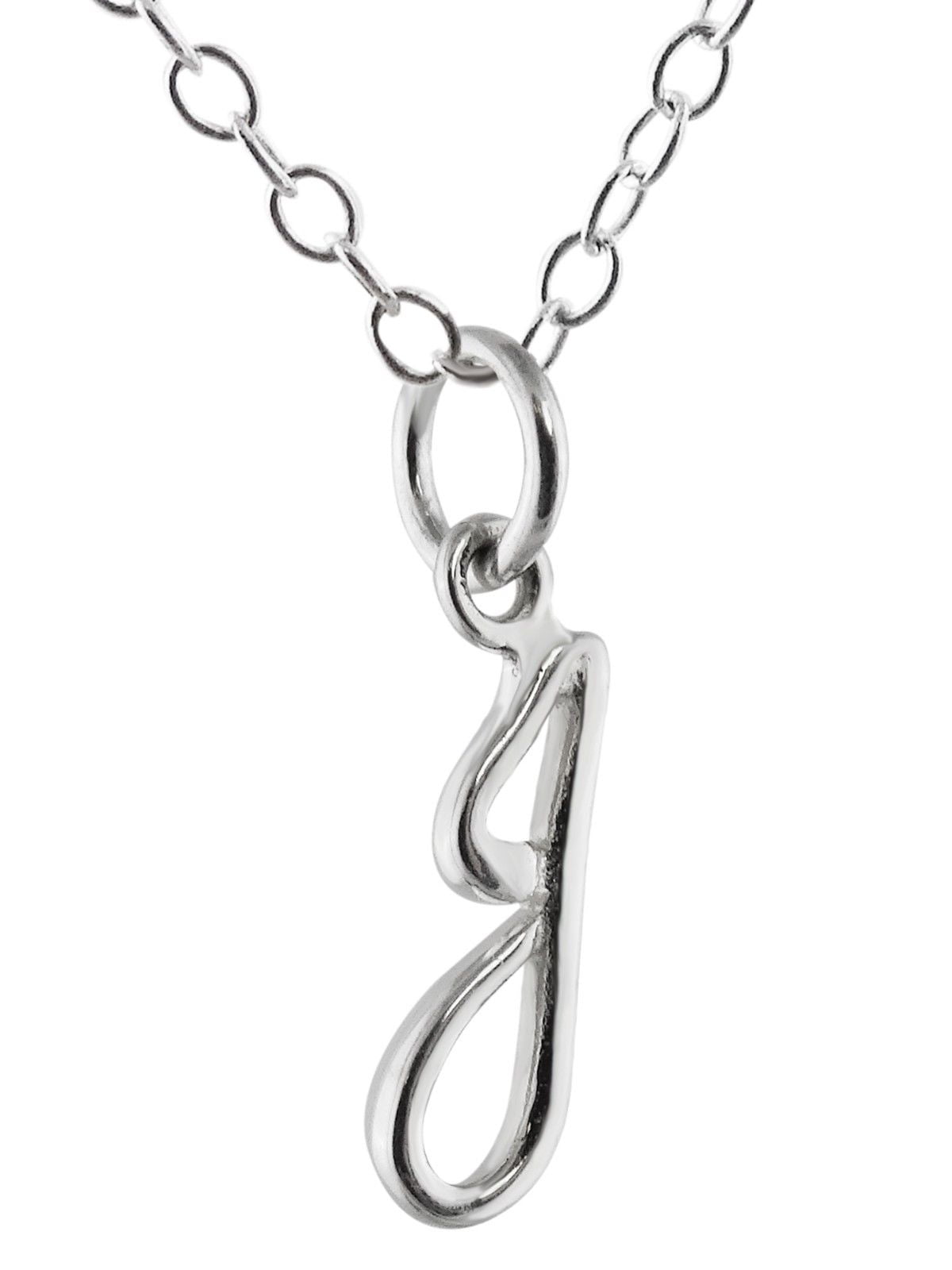 Sterling Silver Lined Letter O Charm