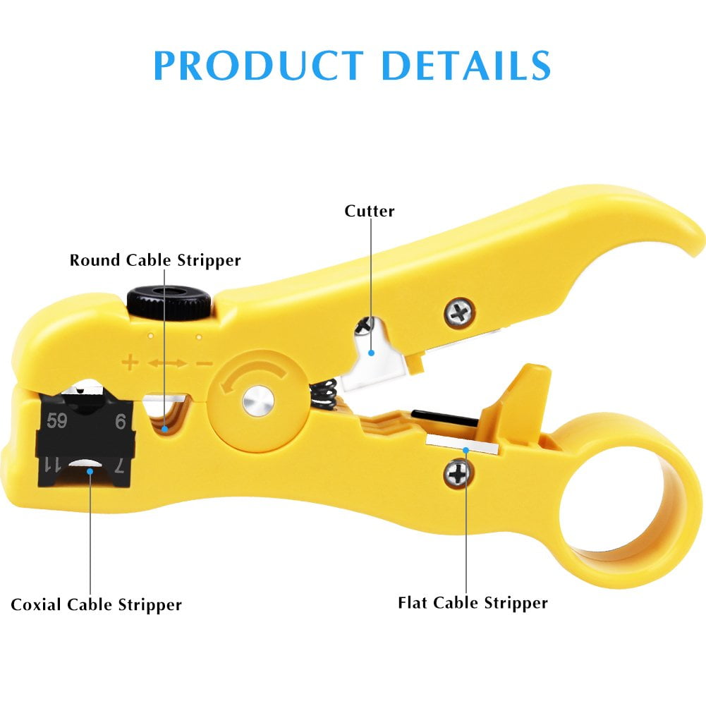 Cable Wire Cord Cutter Network Coax Stripper Coaxial UTP/STP Hand Tools Parts 