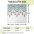 thumbnail image 2 of Multicolor Ethnic Geometric Border Pattern Square Fitted Tablecloth with Elastic Edge,Square Table Cover,Washable Elastic Table Cover for Home Kitchen Party Decor 34"x34", 2 of 6
